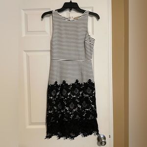Cremieux black and white dress, XS NWT